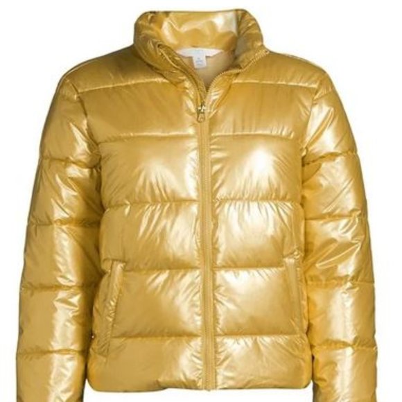 Gold Finger! Jackets & Coats New Missy Metallic Gold Puffer Jacketsize Xl 618 Poshmark